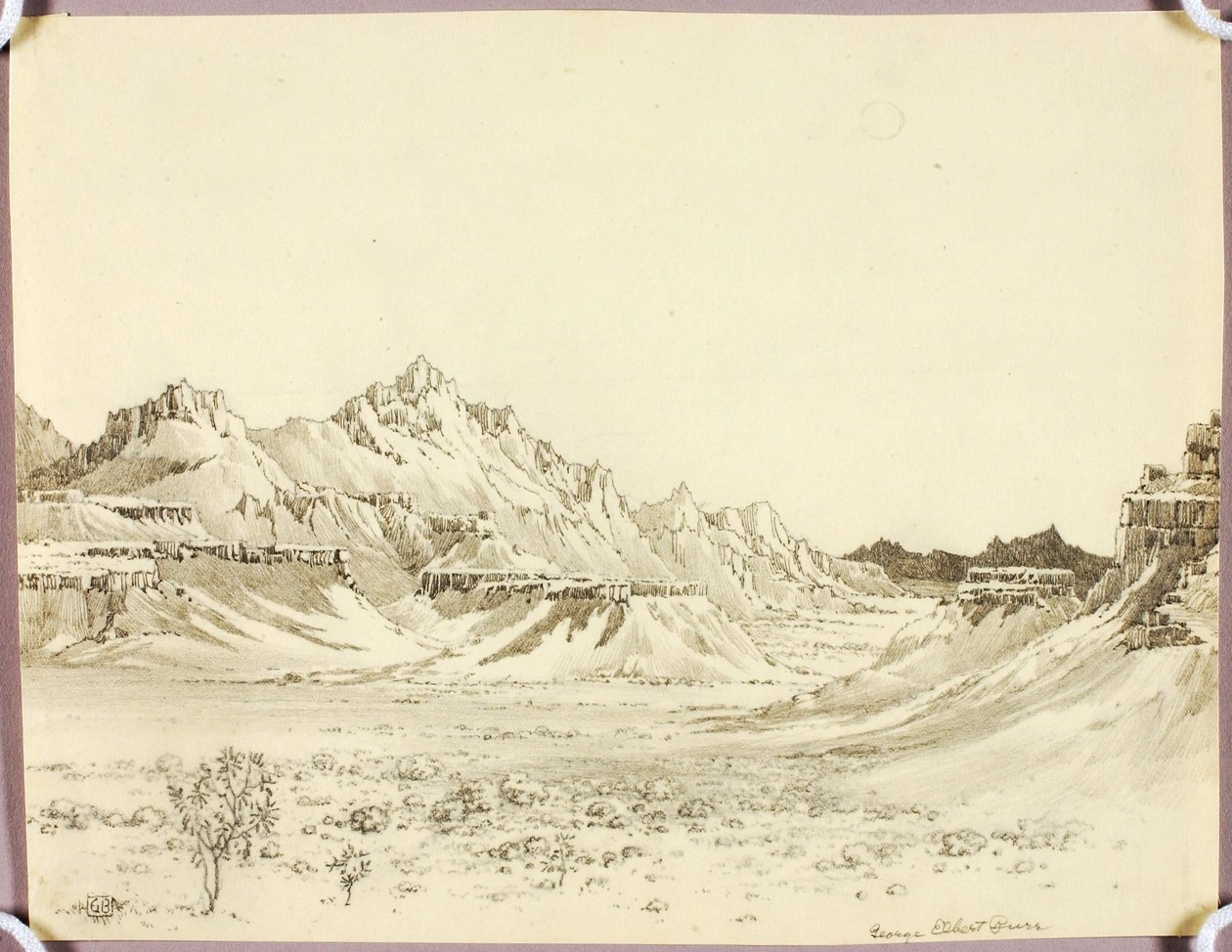 Ohne Titel (Transferzeichnung für Arizona Night) von George Elbert Burr