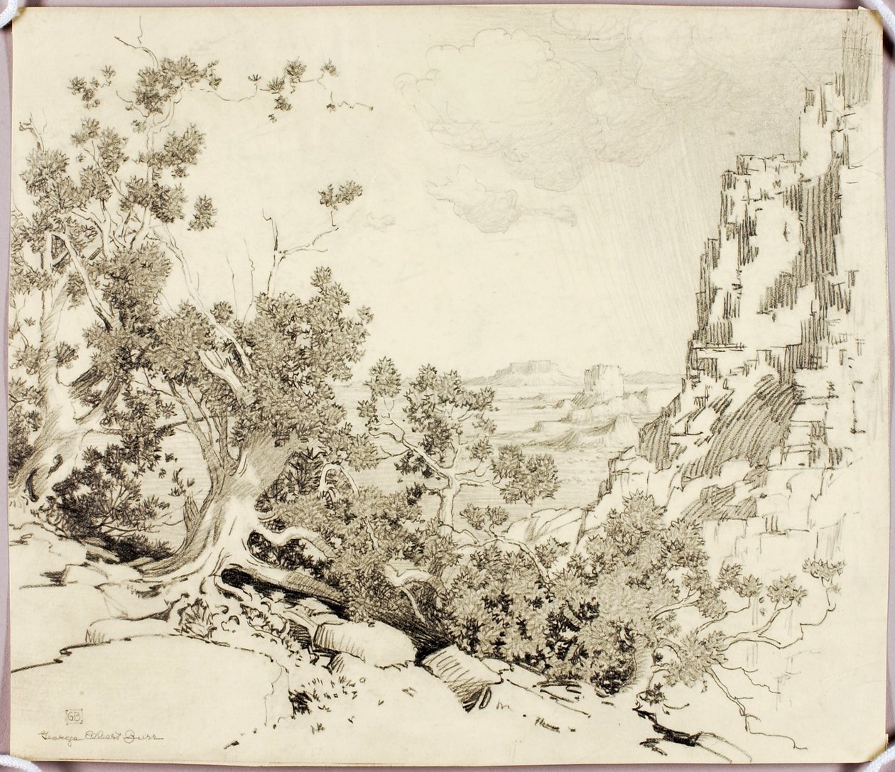 Ohne Titel (Transferzeichnung für Der Rand der Wüste, Arizona) von George Elbert Burr