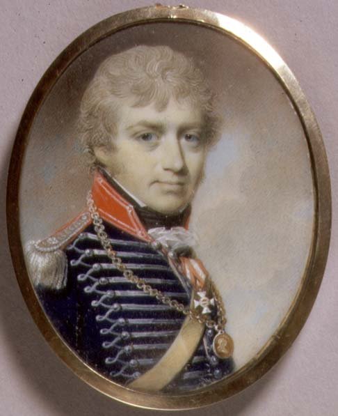 Porträtminiatur von Sir Charles Burrell Blunt, 1798 von George Engleheart