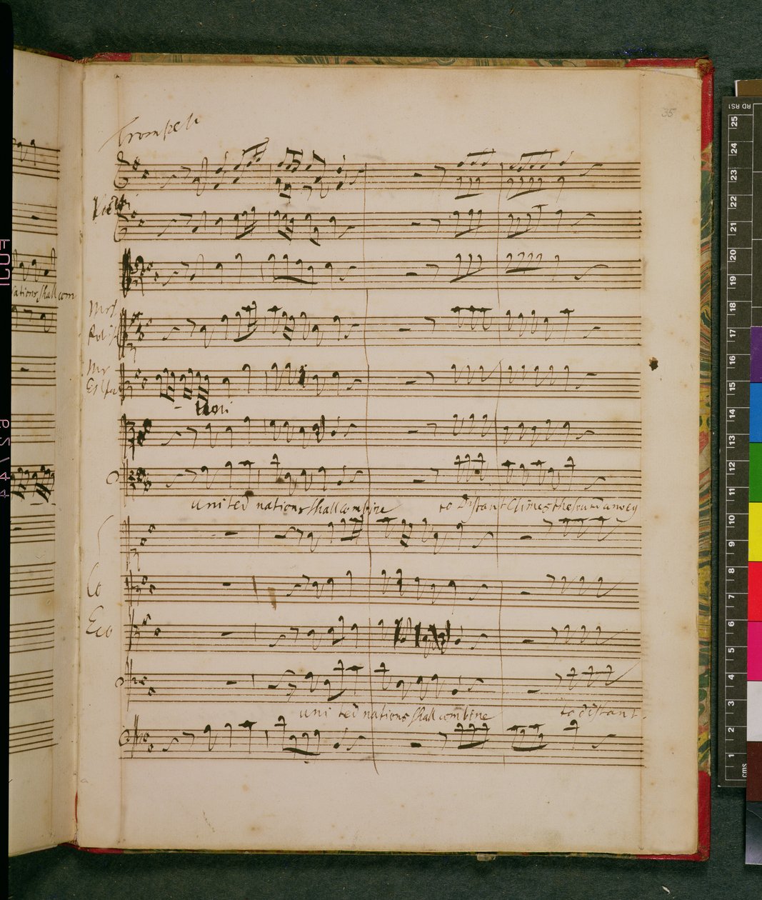 Originalpartitur für Händels Geburtstagsode für Königin Anne von George Frederick Handel