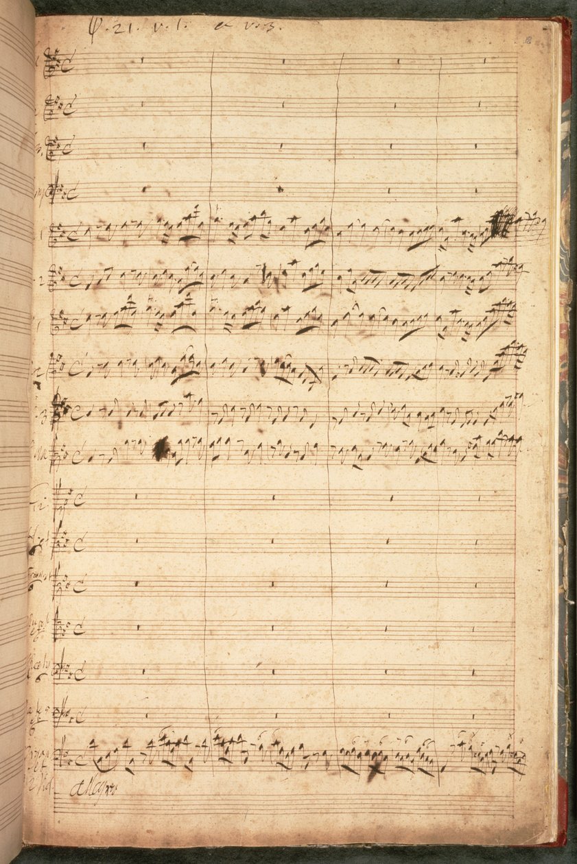 Originalpartitur für die Krönungshymne für George II und Königin Caroline von George Frederick Handel