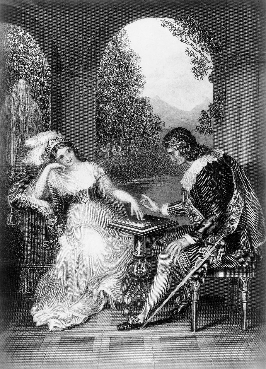 Illustration aus dem Werk von George Gordon Byron (1788-1824), Gravur, aus den gesammelten Werken von Lord Byron von George Gordon Byron
