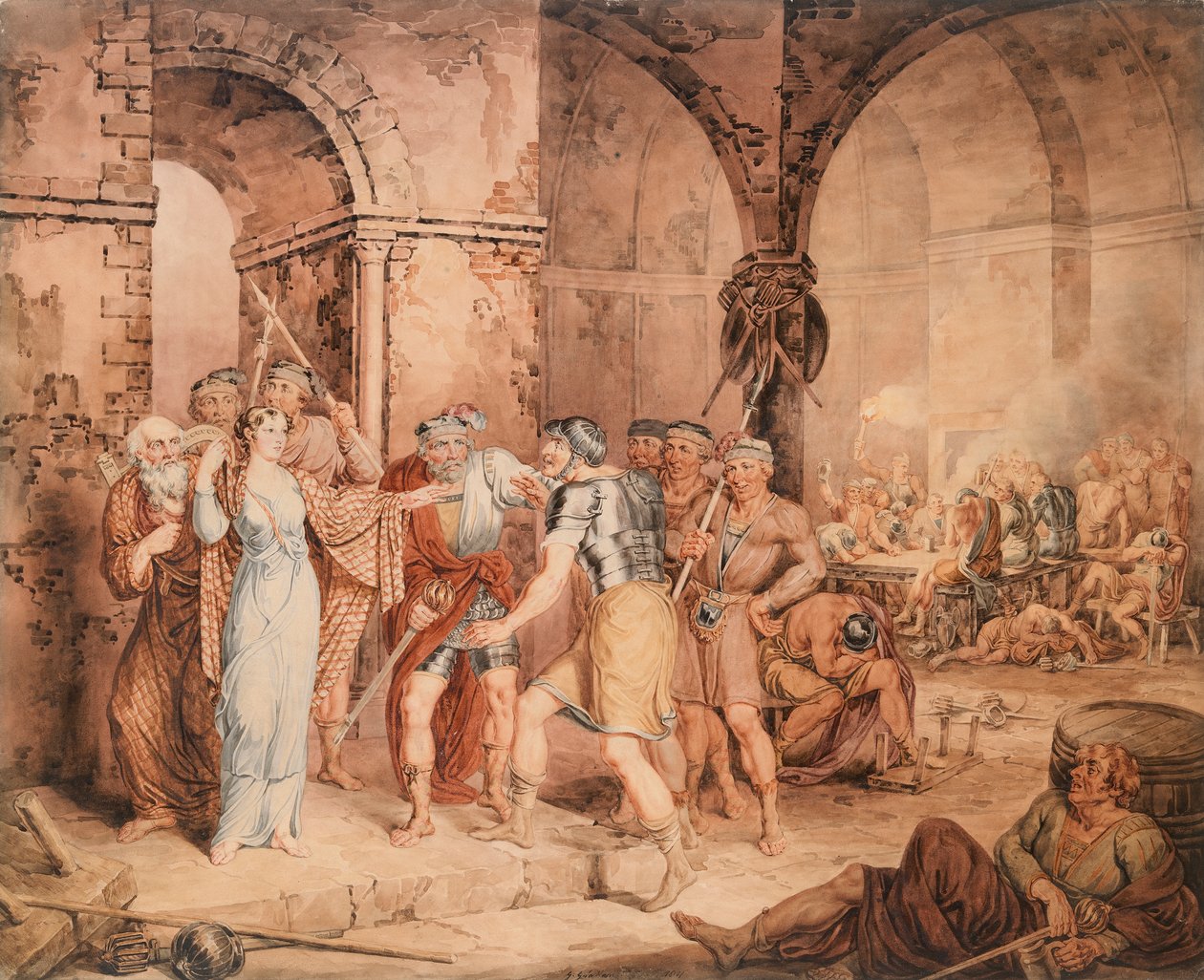 Der Wachraum, aus Sir Walter Scotts 