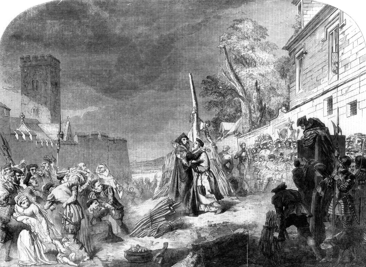 Das Martyrium von Ridley und Latimer, Oxford, 1856 von George Hayter