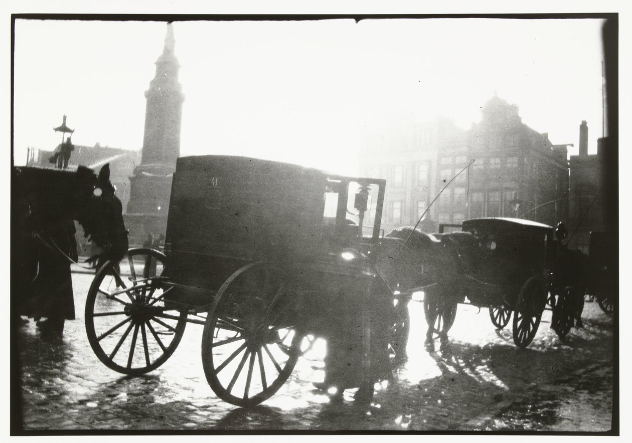 Kutschen auf dem Dam in Amsterdam von George Hendrik Breitner