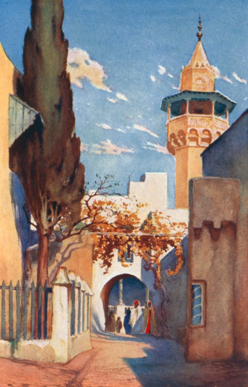 Eine Moschee im Basar von Tunis von George Henry Benton Fletcher