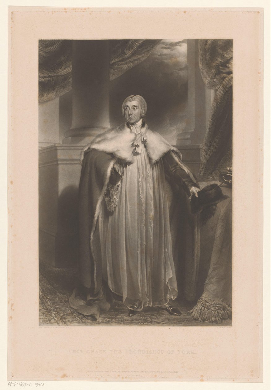 Porträt von Edward Venables-Vernon-Harcourt, Seine Gnaden der Erzbischof von York von George Henry Phillips