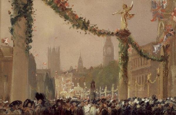 Dekorationen in Whitehall zur Krönung von König George V von George Hyde Pownall