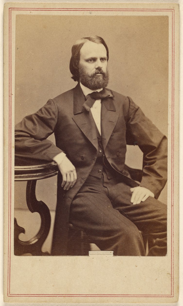 Unbekannter Mann mit Vollbart, sitzend von George Kendall Warren