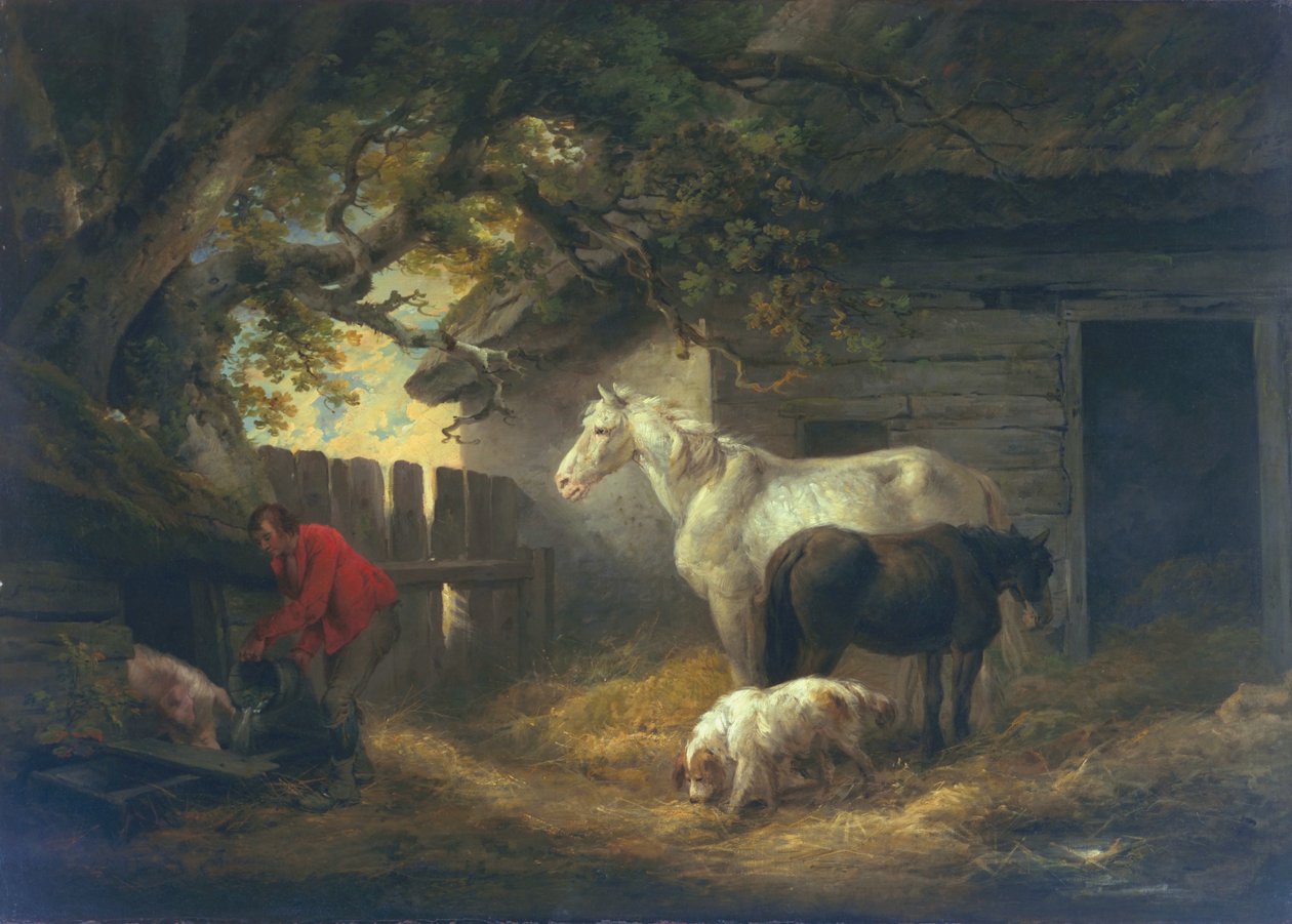 Ein Bauernhof, 1792 von George Morland