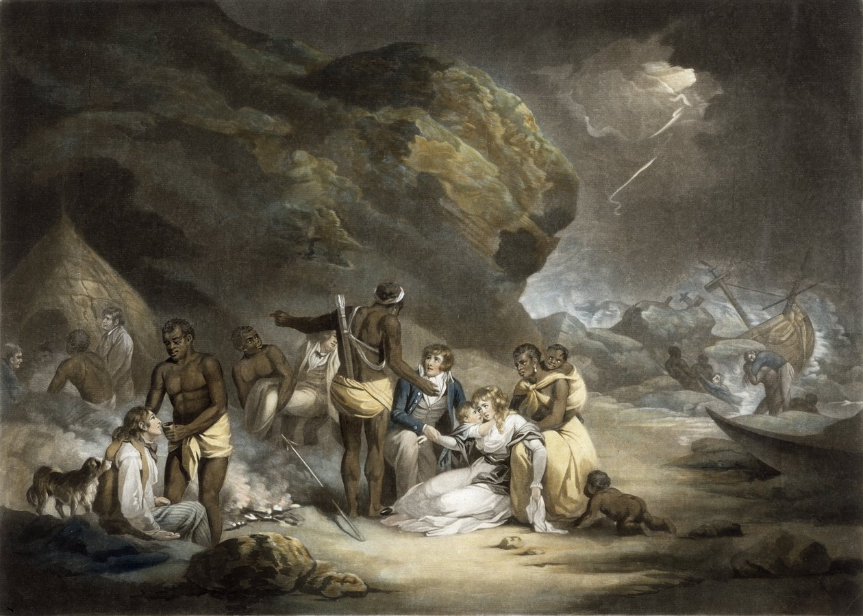Afrikanische Gastfreundschaft, graviert von John Raphael Smith, 1791 (Mezzotinto) von George Morland