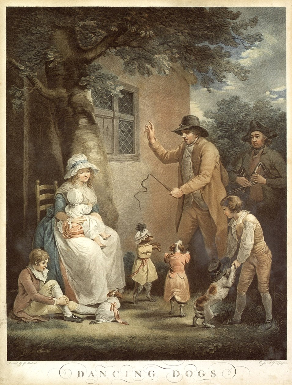 Tanzende Hunde, um 1800 von George Morland