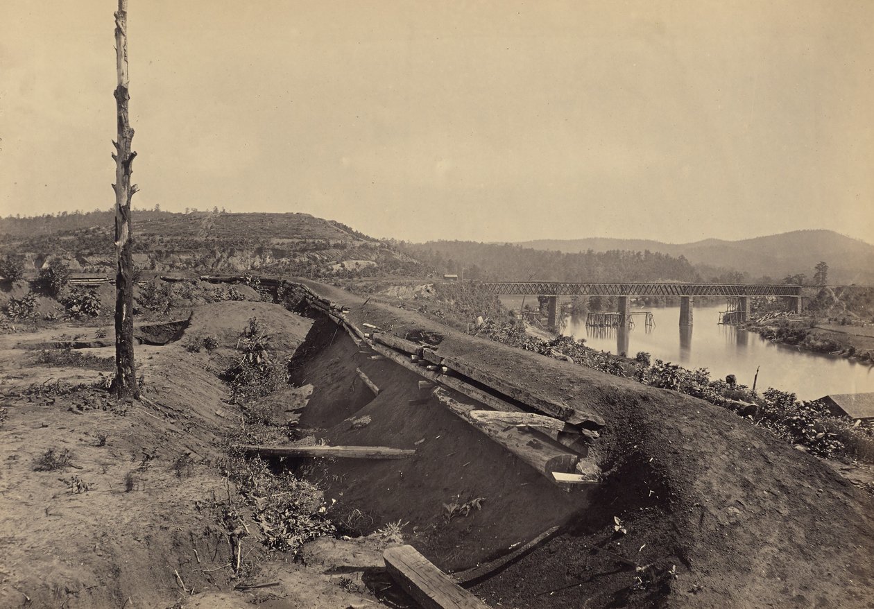 Verteidigungen der Etawah-Brücke von George N. Barnard