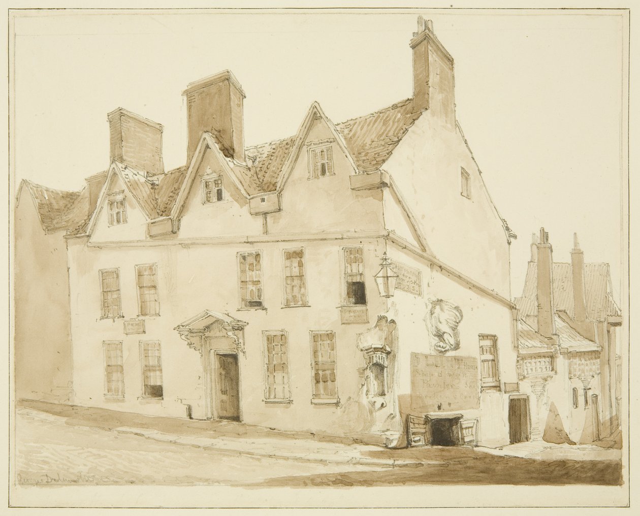 Ecke Pipe Lane und Frogmore Street von George Orleans Delamotte