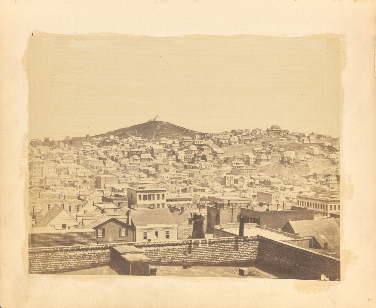 Blick die Stockton Street und Telegraph Hill hinunter, aufgenommen von der Ecke Stockton und Sacramento Streets von George R. Fardon
