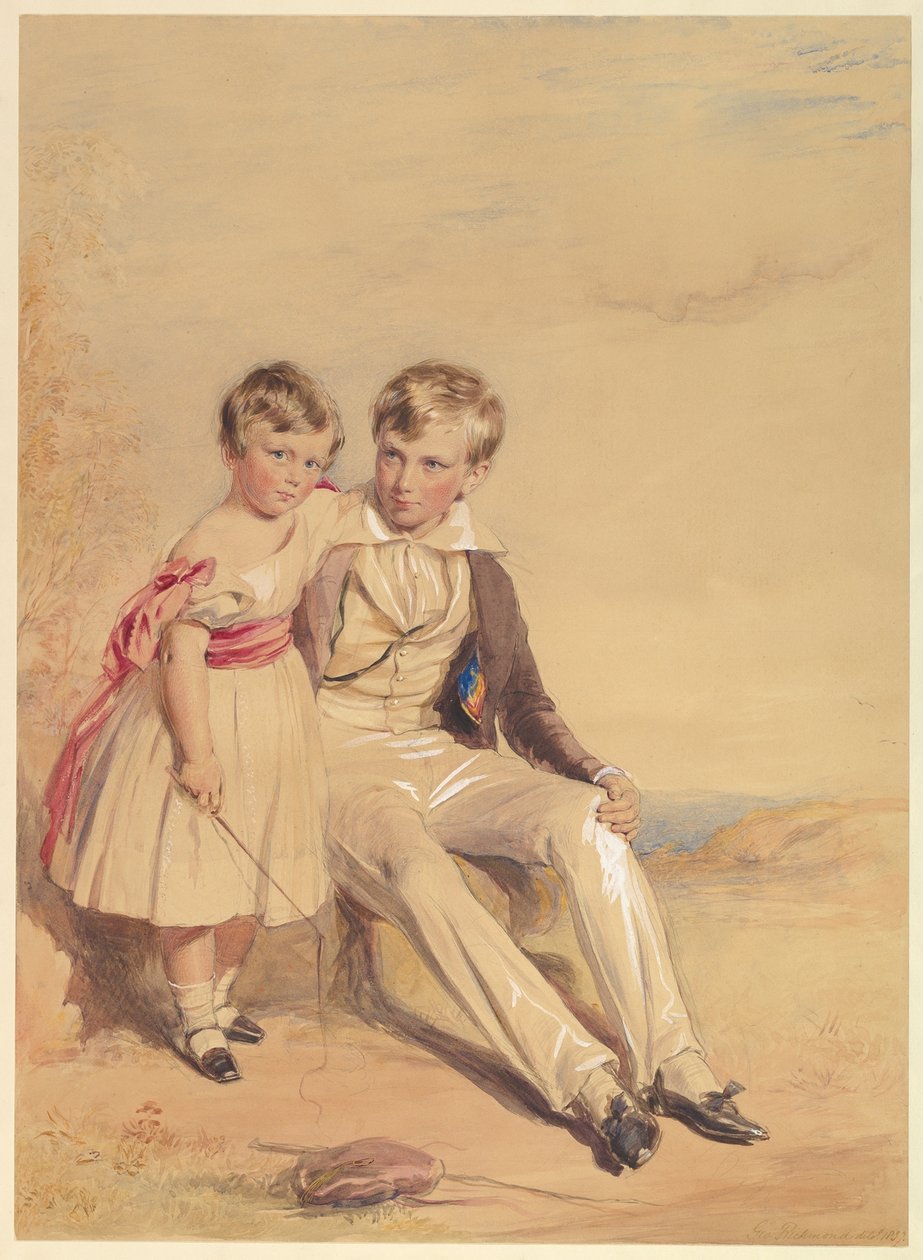 Porträt zweier Kinder von George Richmond