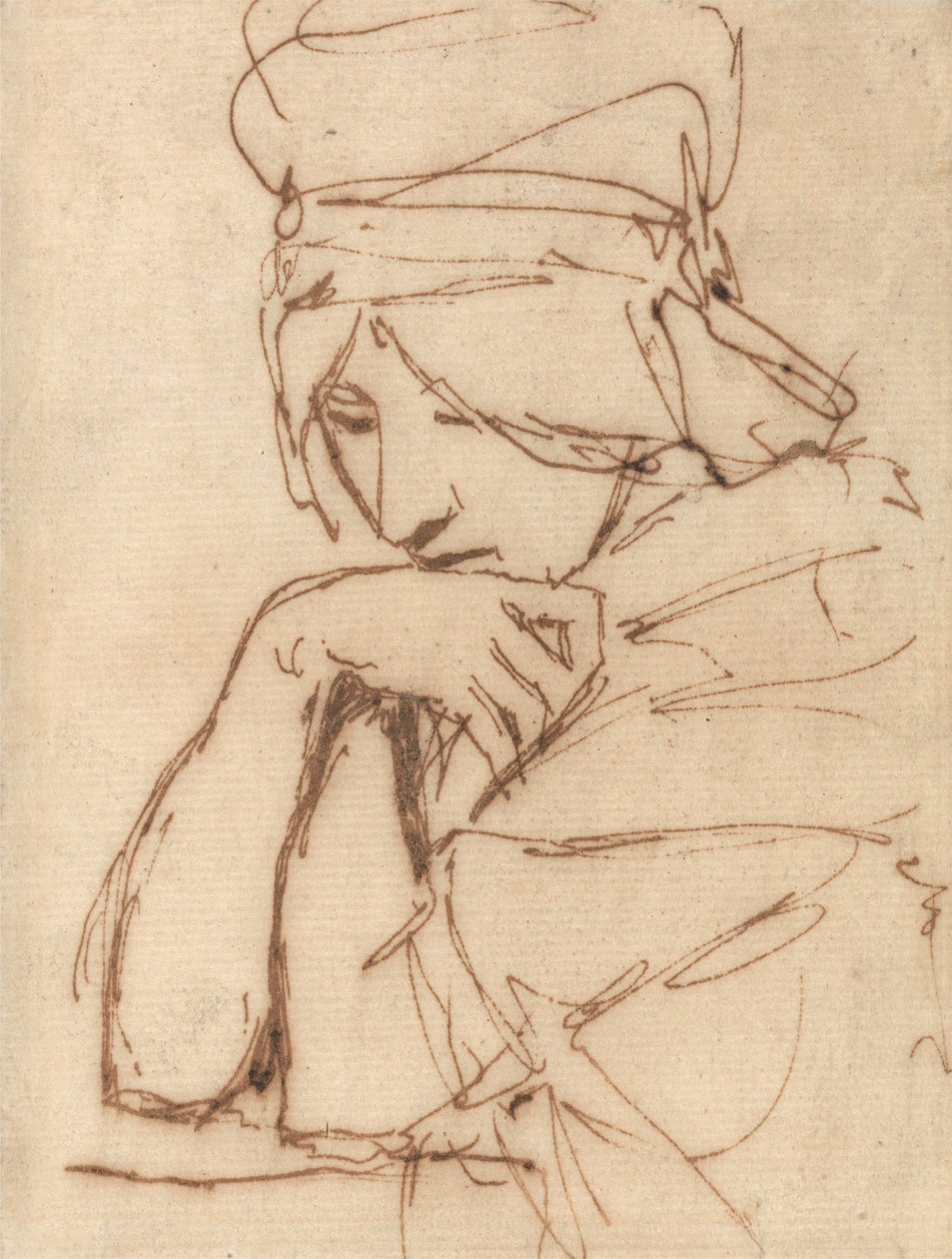 Eine nachdenkliche Dame von George Romney