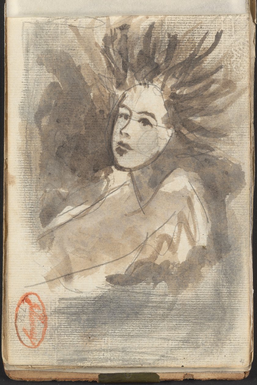 Dame mit wehenden Haaren von George Romney