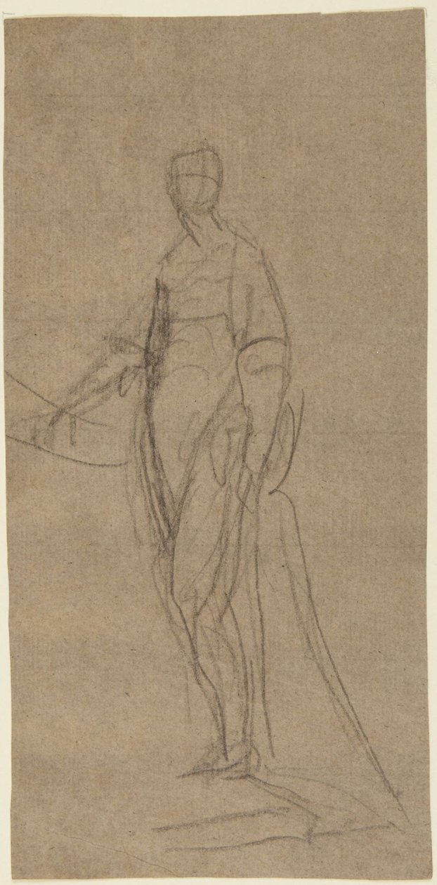 Porträtstudie einer stehenden Frau von George Romney