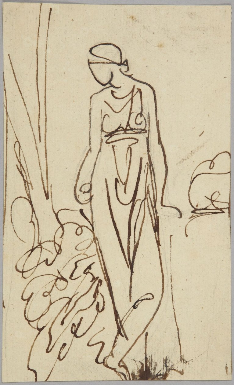 Stehende weibliche Figur, Porträtstudie von George Romney