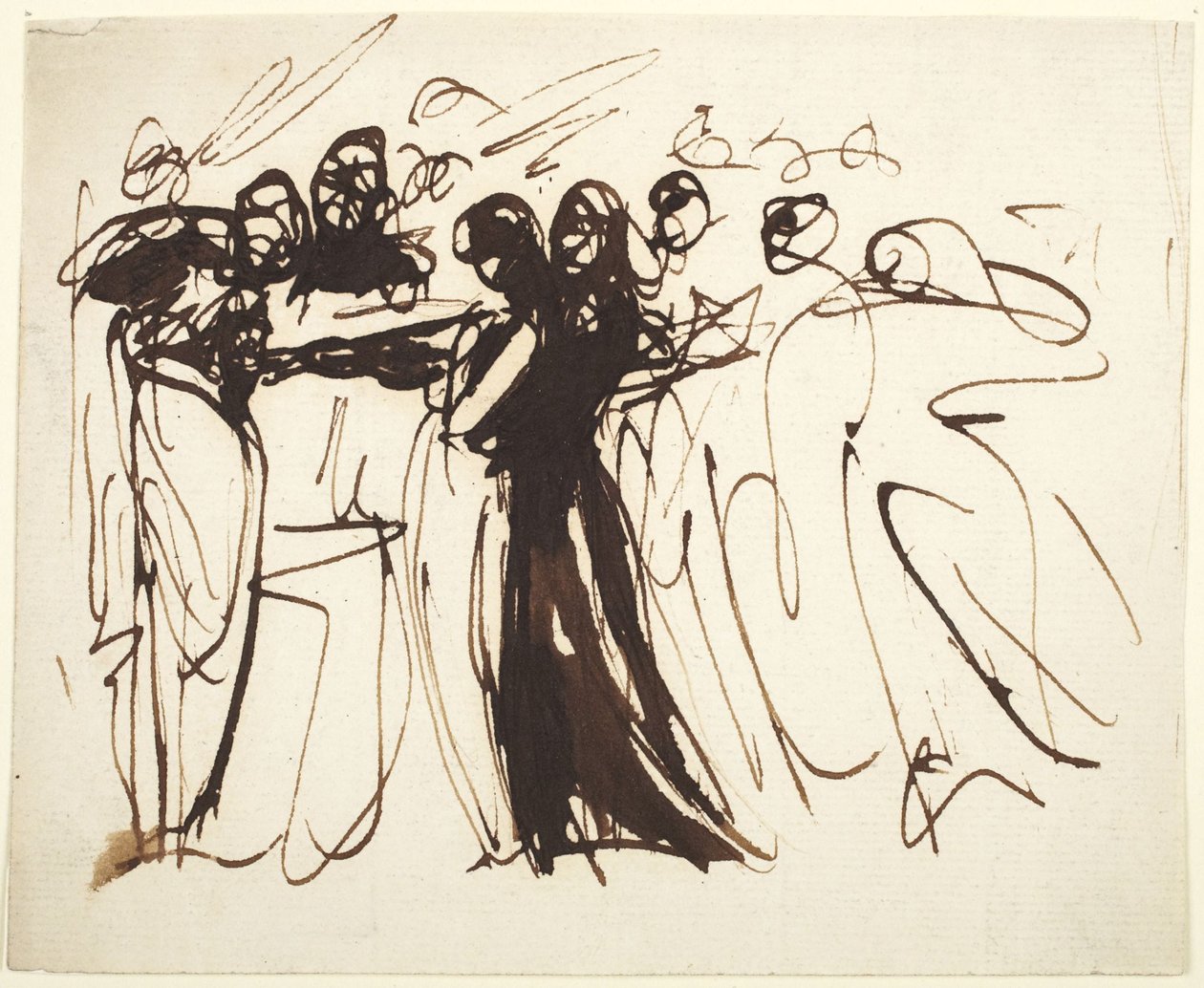Stehende Figuren versammelt von George Romney