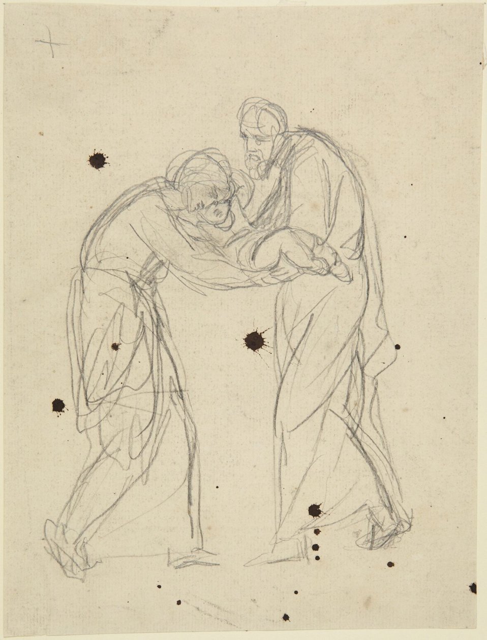 Stehende männliche und weibliche Figuren mit Säugling von George Romney