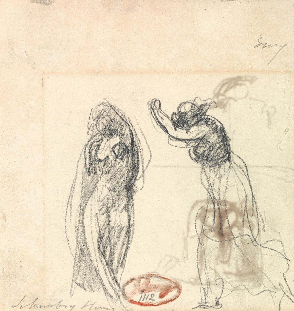 Zwei Skizzen einer weiblichen Figur von George Romney