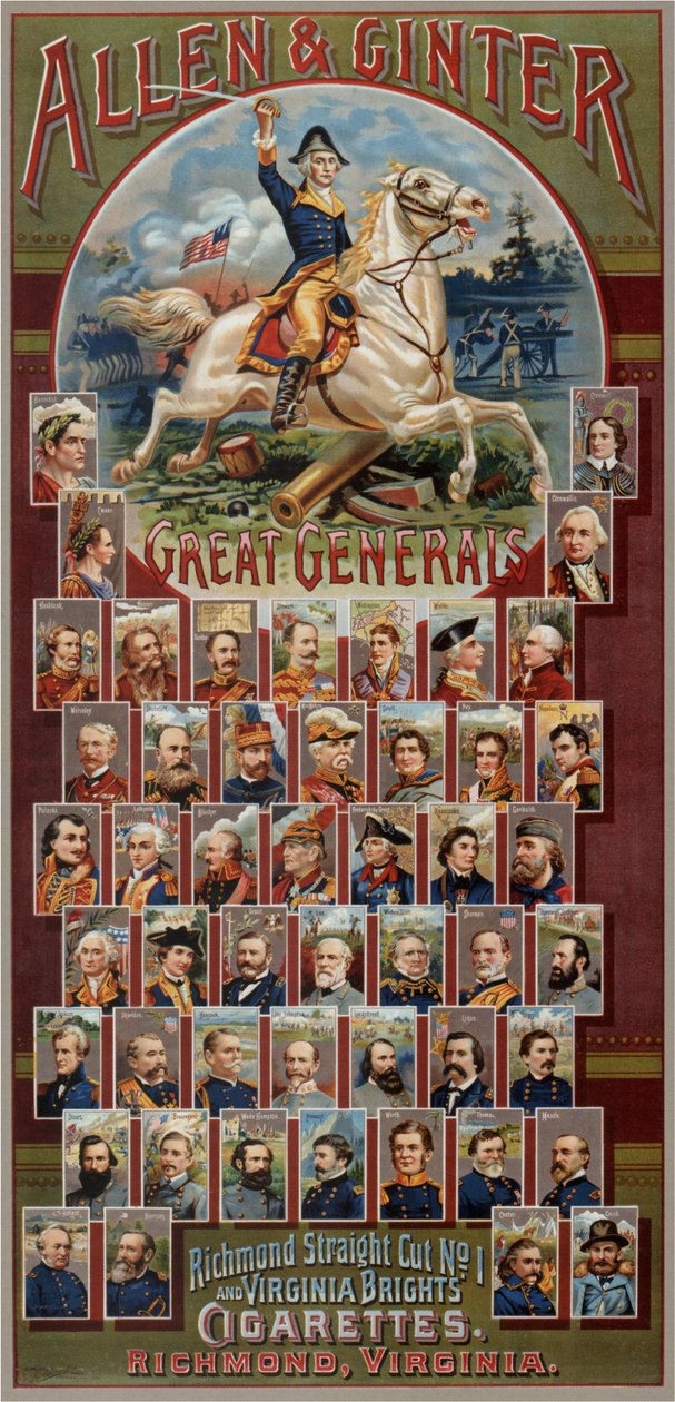 Die großen Generäle Serie für Allen & Ginter Zigarettenmarken von George S. Harris