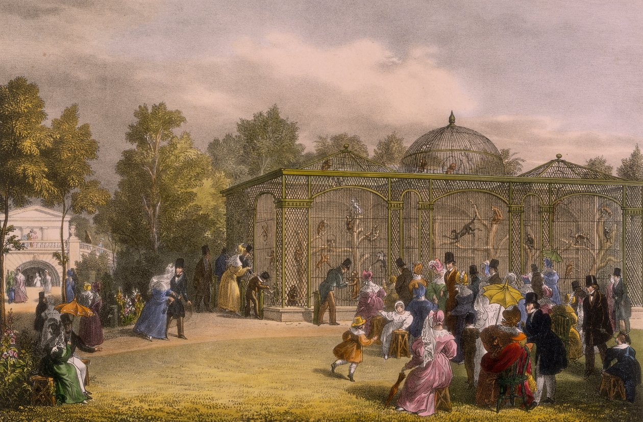 Das Affenhaus im Zoologischen Garten, Regent's Park, London, 1835