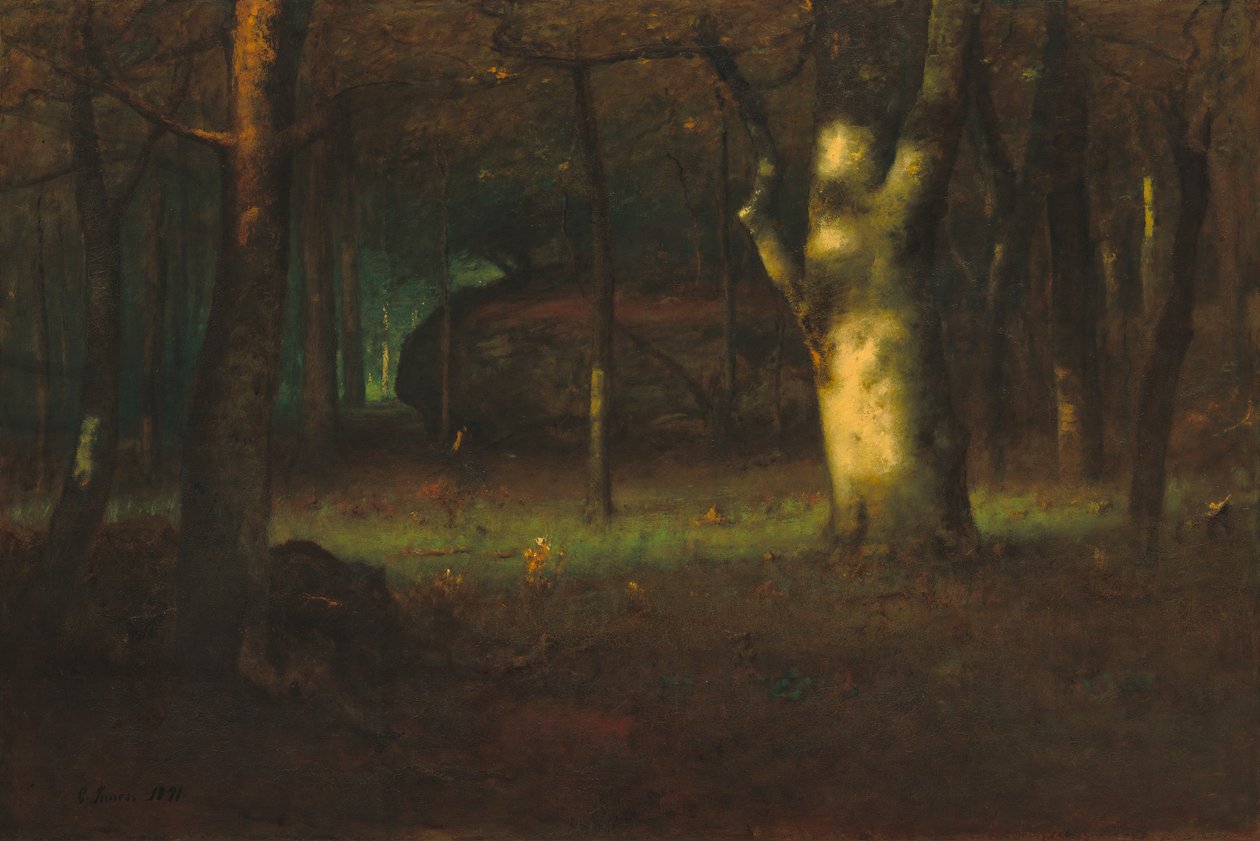 Sonnenuntergang im Wald, 1891 von George Snr. Inness