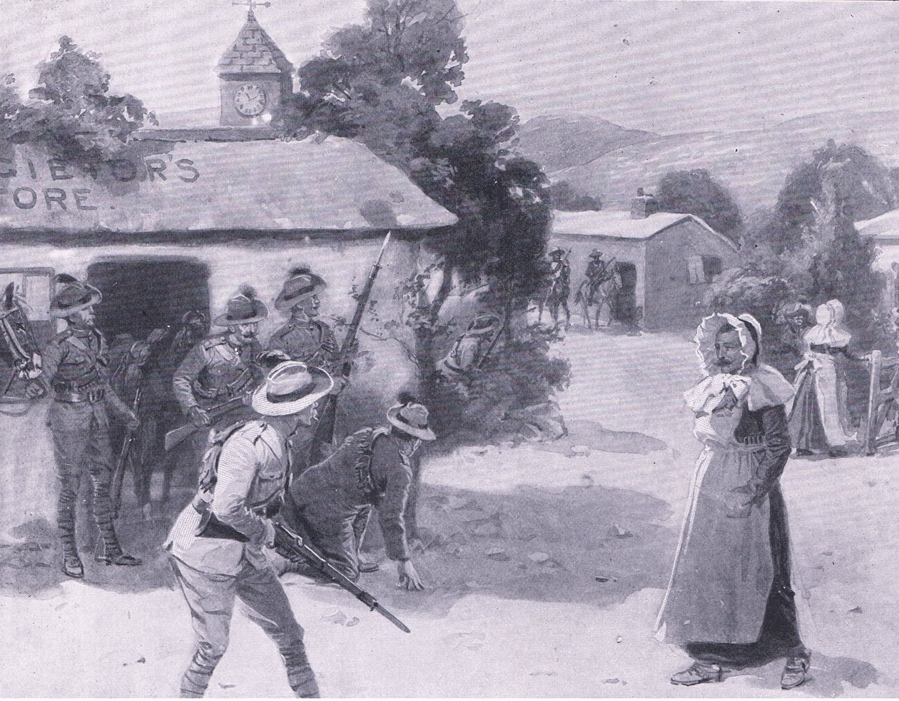 Bethunes Lockvögel, aus After Pretoria: Der Guerillakrieg veröffentlicht von Harmsworth Bros Limited, 1901 von George Soper