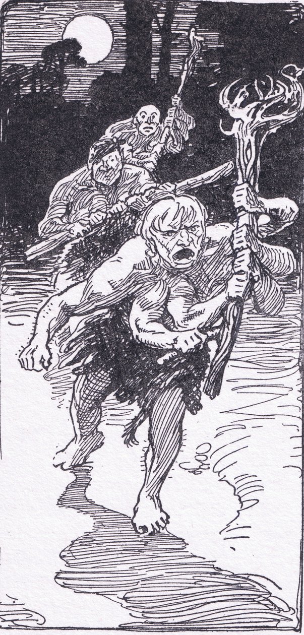 Während sie schliefen, kamen die schrecklichen Männer herunter, aus The Heroes, veröffentlicht von George Allen und Unwin 1929 von George Soper