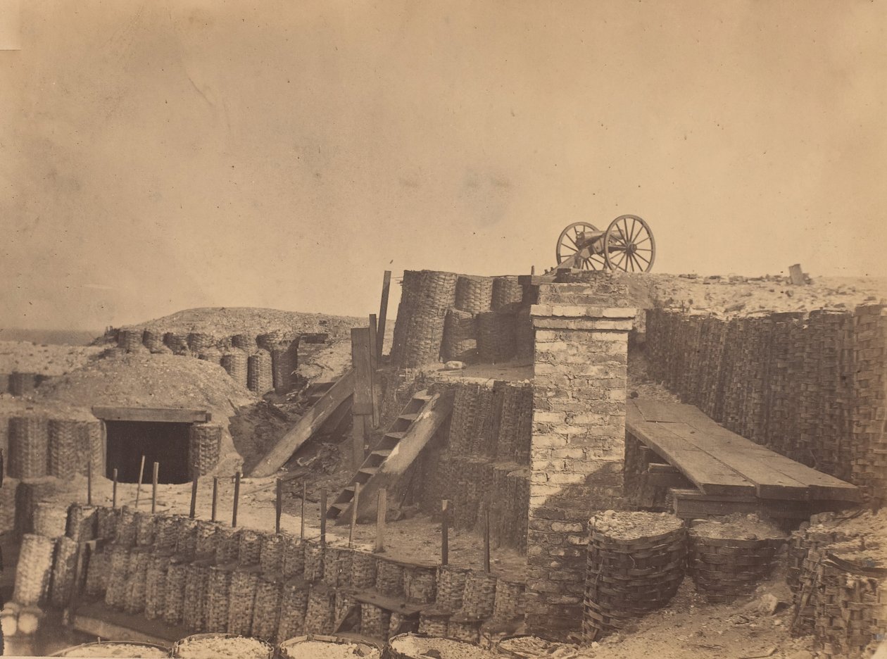 Befestigungen in der Nähe von Charleston, South Carolina, ca. 1861 von George Stacy.