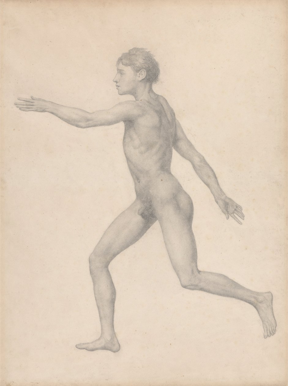 Menschliche Figur, Seitenansicht, unseziert (Fertige Studie für Tabelle VIII) von George Stubbs