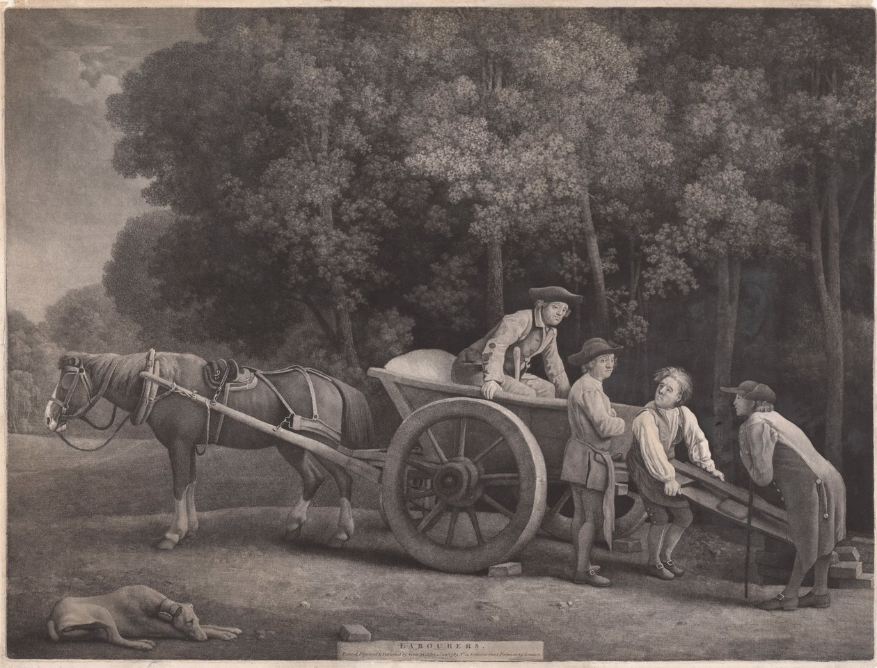 Arbeiter, graviert vom Künstler von George Stubbs
