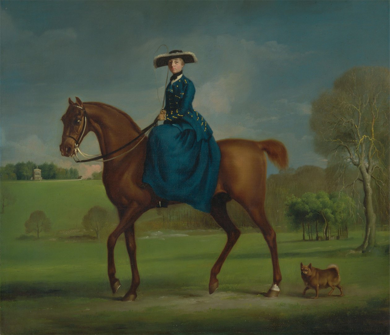 Die Gräfin von Coningsby im Kostüm der Charlton Jagd von George Stubbs
