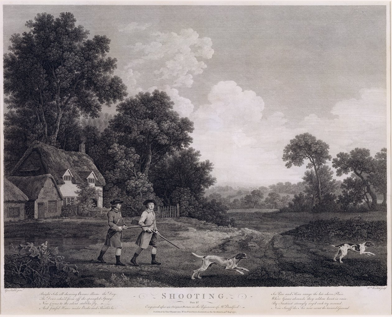 Schießen, Platte 2, gestochen von William Woollett (1735-85) 1770 von George Stubbs