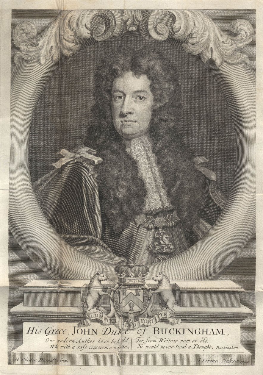 John Sheffield, 1. Herzog von Buckingham und Normanby 1648-1721, 1722 von George Vertue