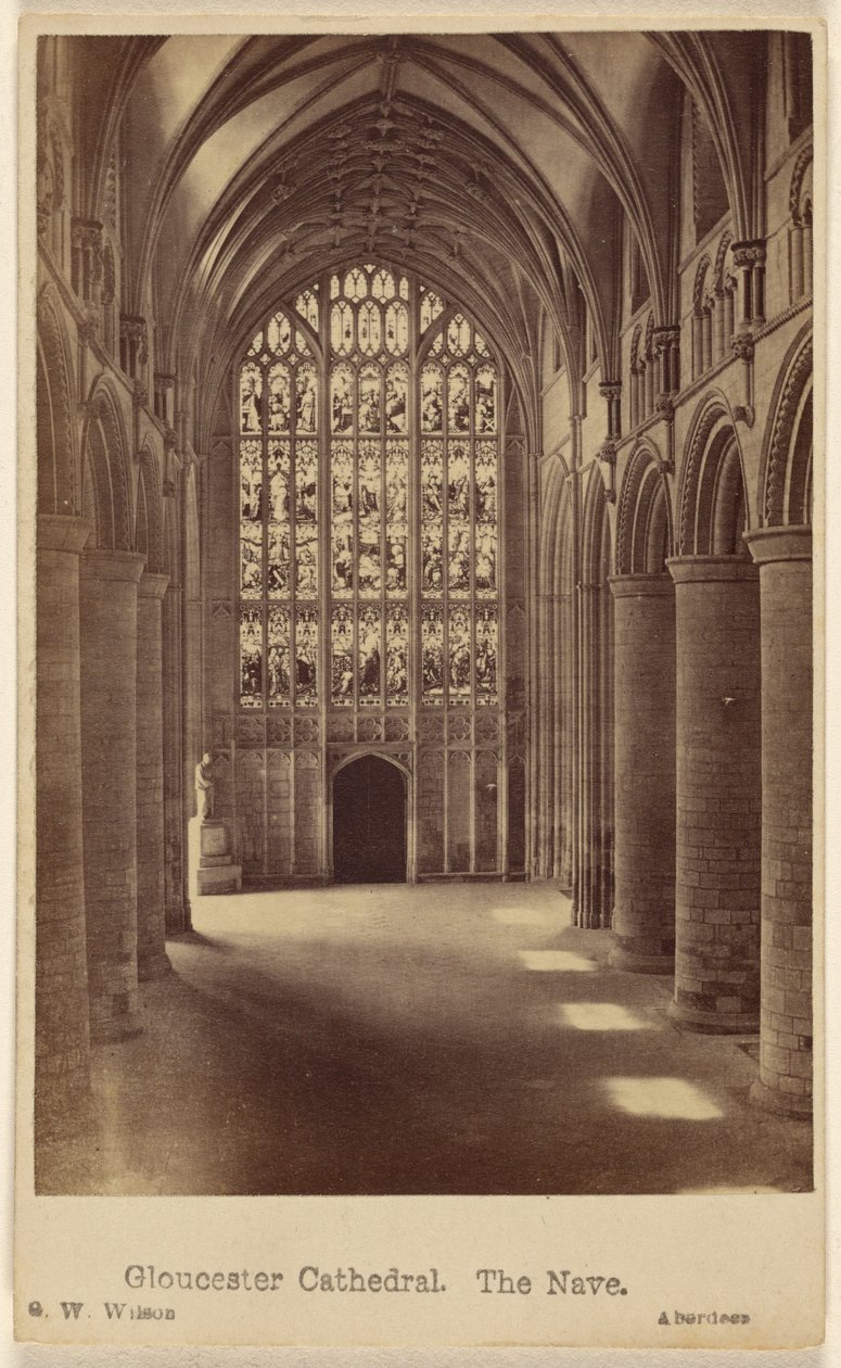 Kathedrale von Gloucester. Das Kirchenschiff. von George Washington Wilson
