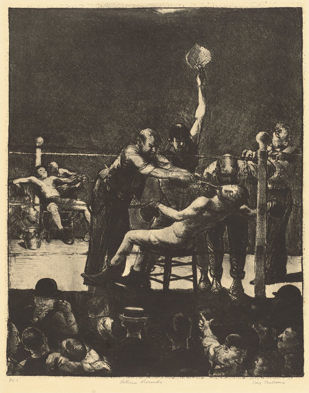 Zwischen den Runden, groß, erster Stein, 1916 von George Wesley Bellows