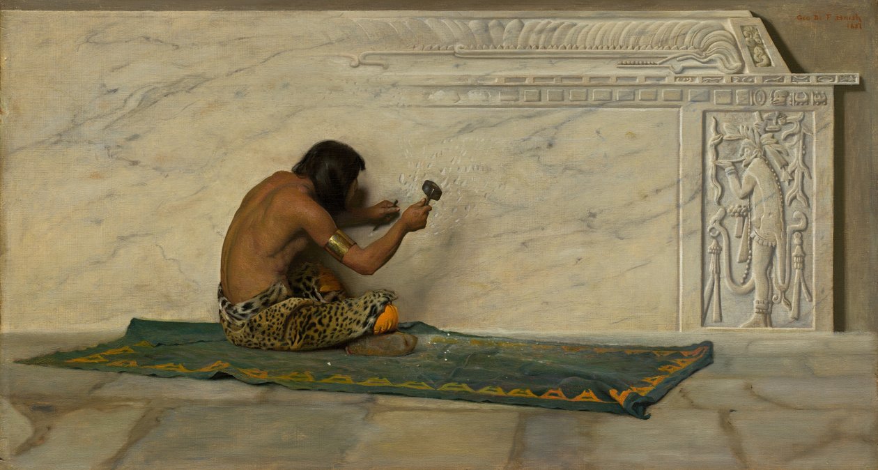 Ein aztekischer Bildhauer von George de Forest Brush