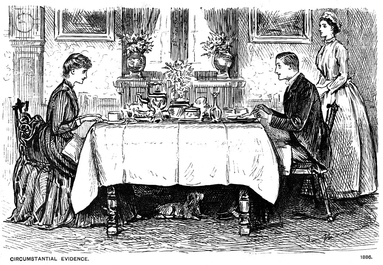 Indizienbeweis, 1886-1891 von George du Maurier