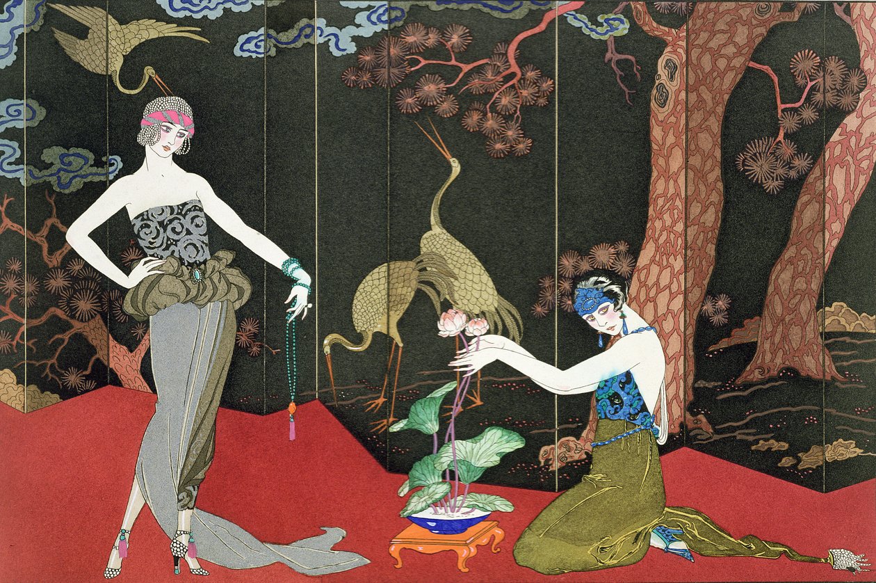 Die Mode für Lack (graviert von Henri Reidel) von Georges (after) Barbier