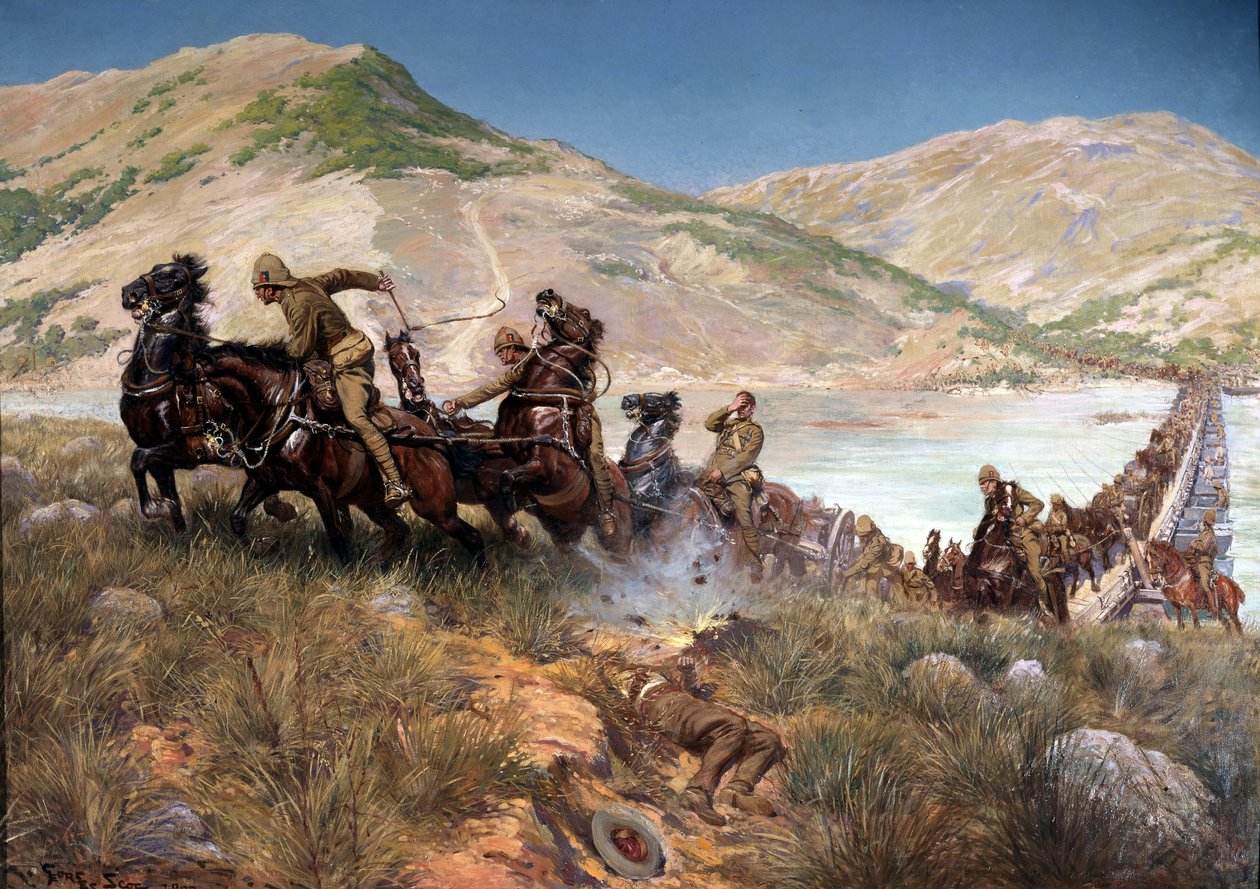 Bullers letzte Überquerung des Tugela, Februar 1900 von Georges Bertin Scott