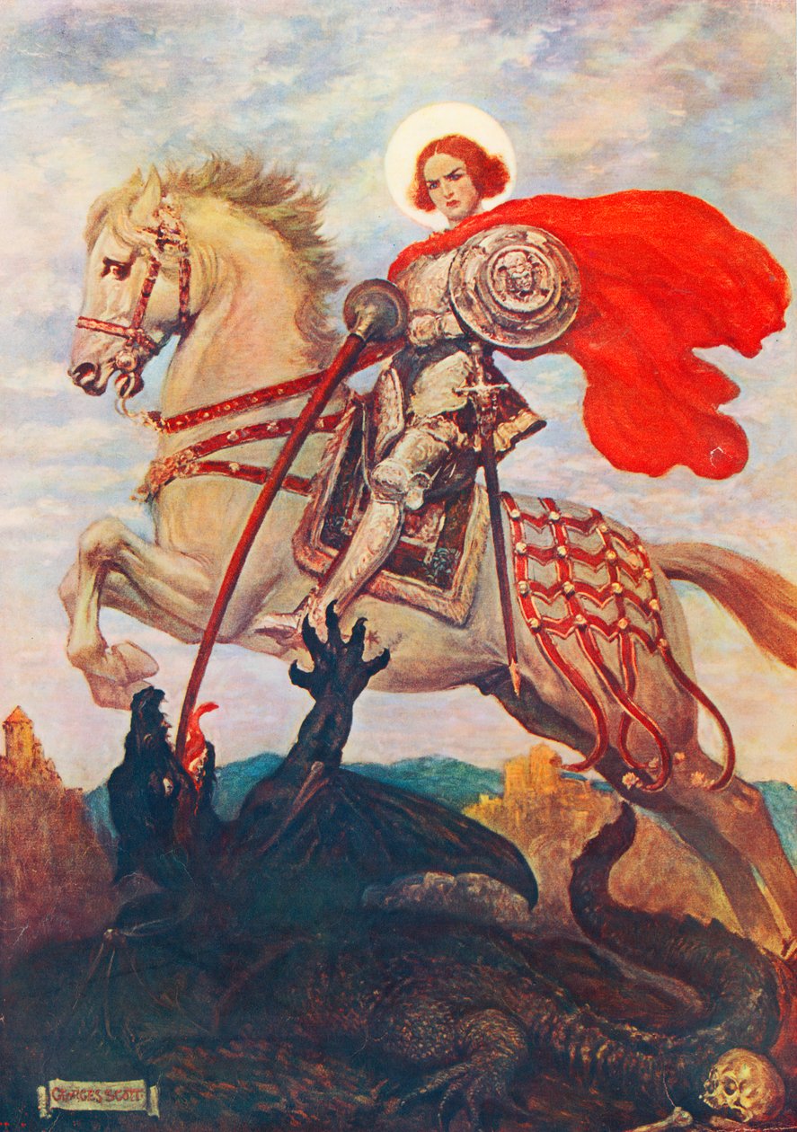 Unser altes Wort des Mutes, heiliger St. Georg von Georges Bertin Scott