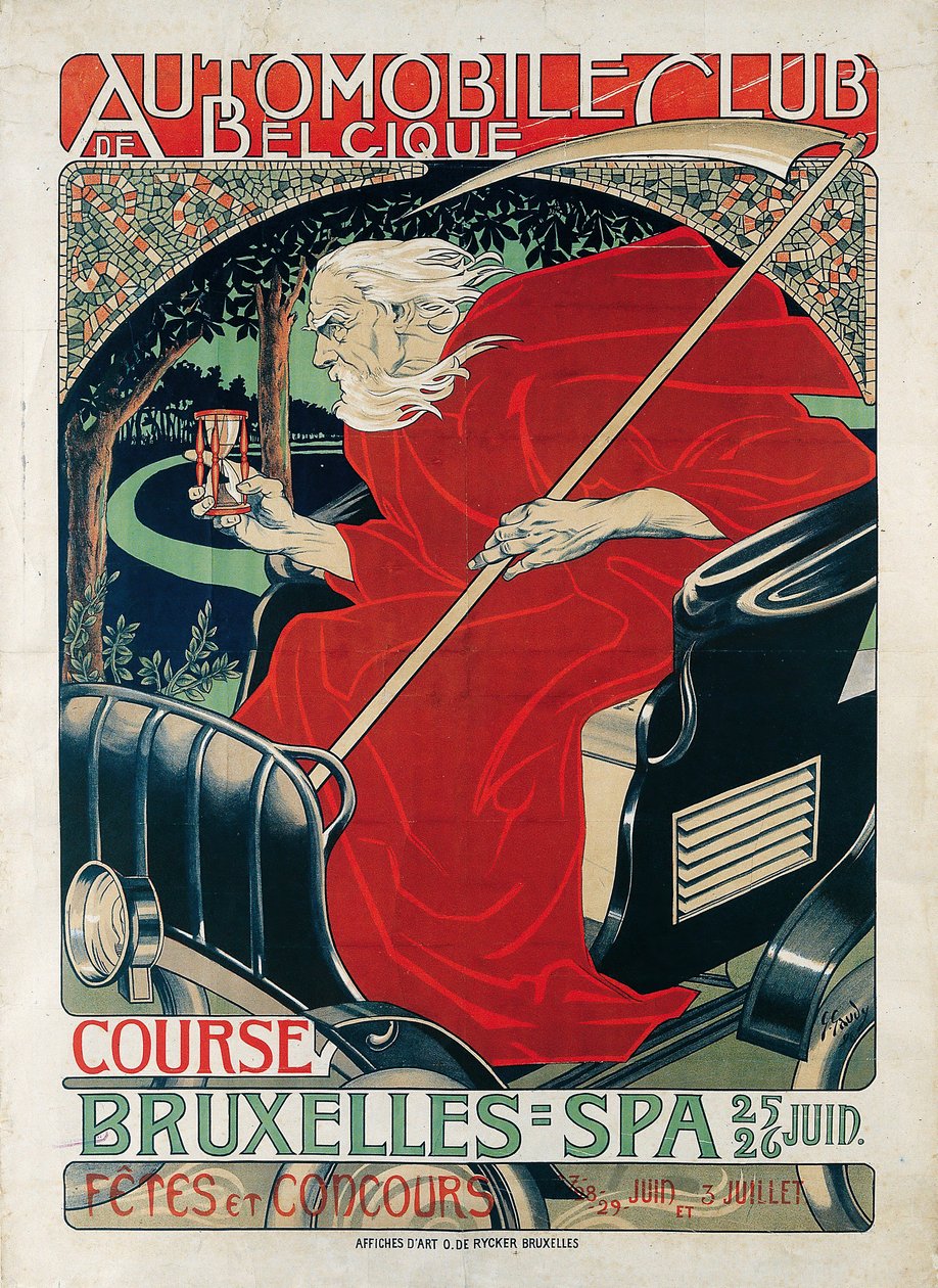 Automobilclub Belgien. Rennen Brüssel - Spa, 1898 von Georges Gaudy