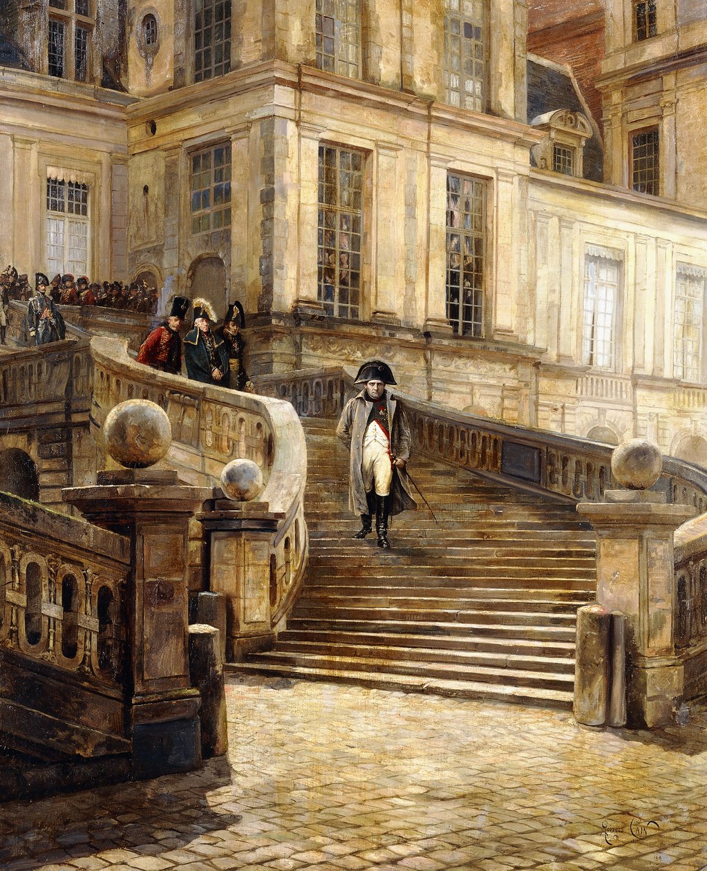 Napoleons Abdankung, um 1890-1899 von Georges Jules Auguste Cain