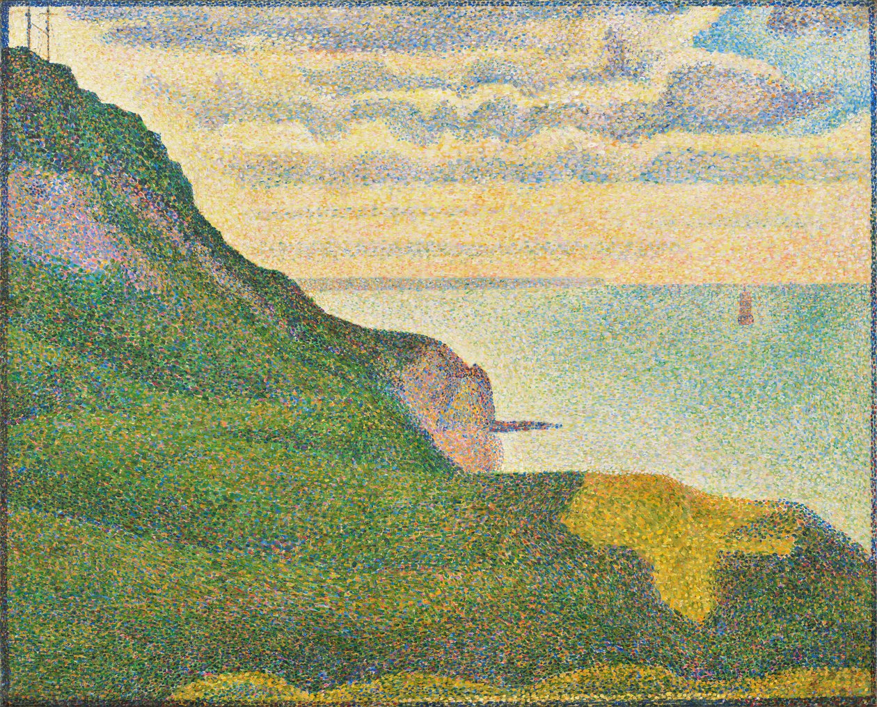 Meereslandschaft bei Port-en-Bessin, Normandie, 1888 von Georges Pierre Seurat