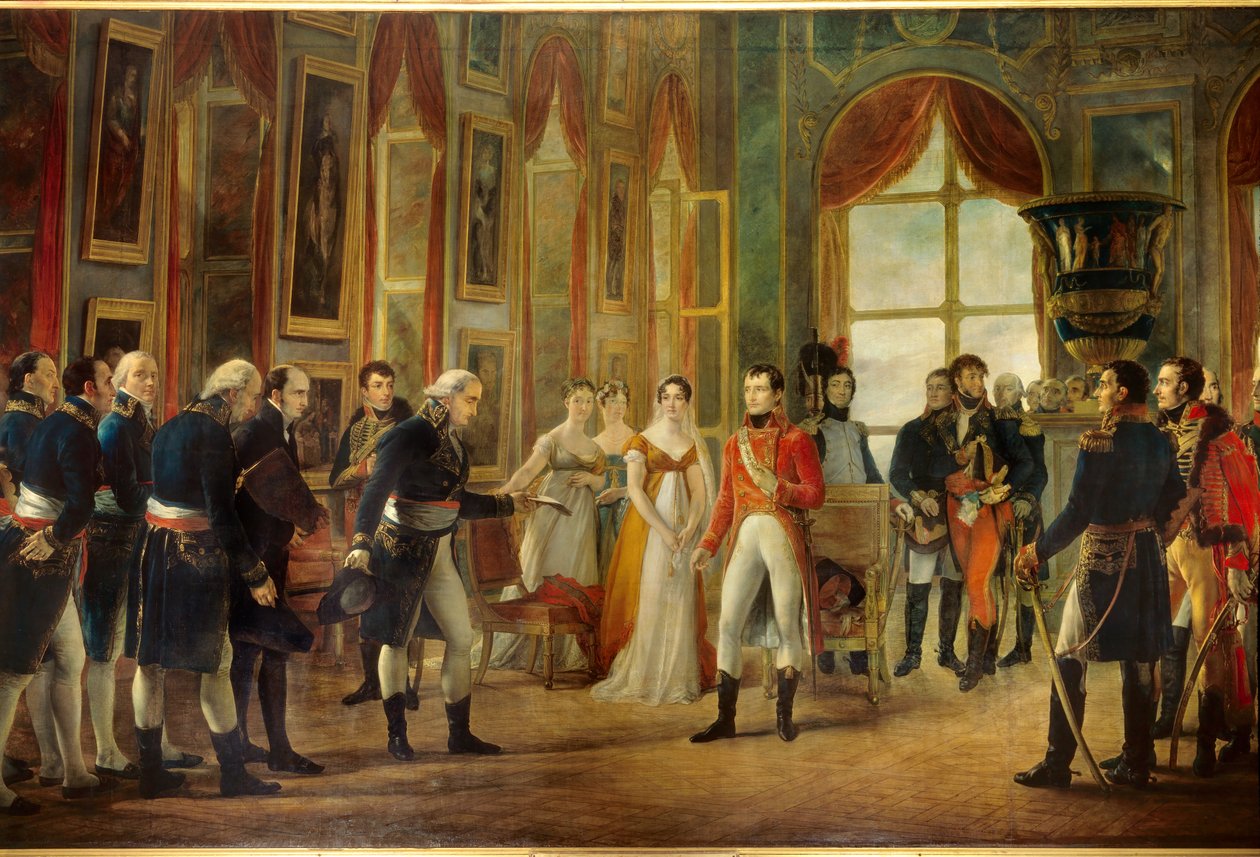 Napoleon I. empfängt in Saint-Cloud den Senatus-Consult, der ihn am 18.05.1804 zum Kaiser der Franzosen ausrief von Georges Rouget