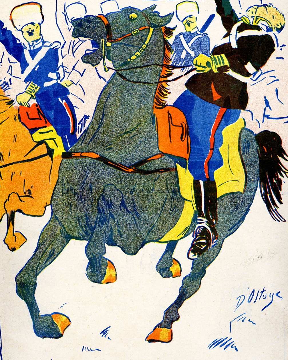 Bulgarien mobilisiert seine Truppen für den Krieg, 1908 von Georges d 1878 1937 Ostoya